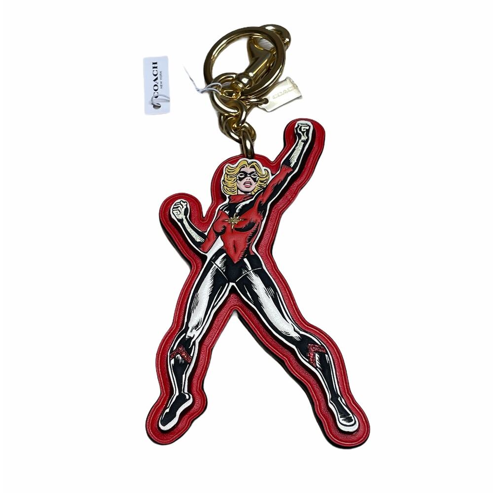 Coach Marvel Carol Danvers Key Fob Bag Charm